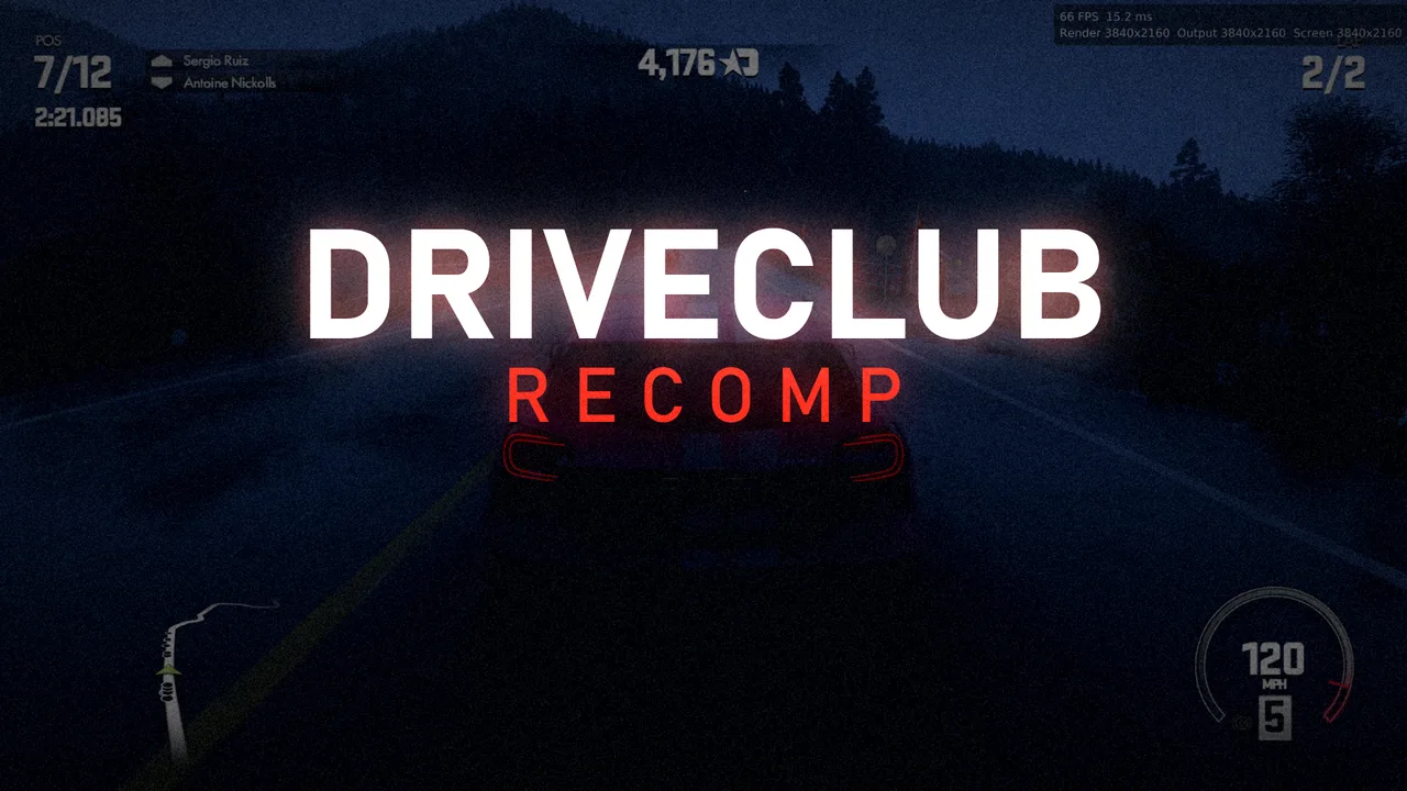 Driveclub — DriveClub Recomp (OverkillLabs3)